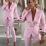 Marija | Moteriškas dvigubo sagstymo kostiumas su pritaikytu kirpimu