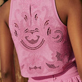 Mozė | Rožinė Nėrinių Komplektas