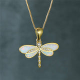 Lengvi papuošalai Auksinis Kaklo Papuošalas Su Paukščiai Go Opalu - Unikalus Stilius