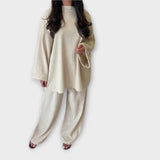 Ingrid – Plus Size Acanaloto Stiliaus Komplektas